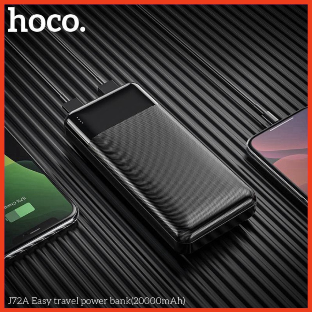 Sạc Dự Phòng 20000mAh Chính Hãng Hoco J72A Easy travel  2 cổng Input/Output.