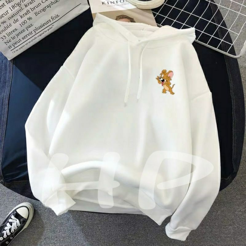 Áo hoodie mèo chuột xinh MN free sz nam nữ