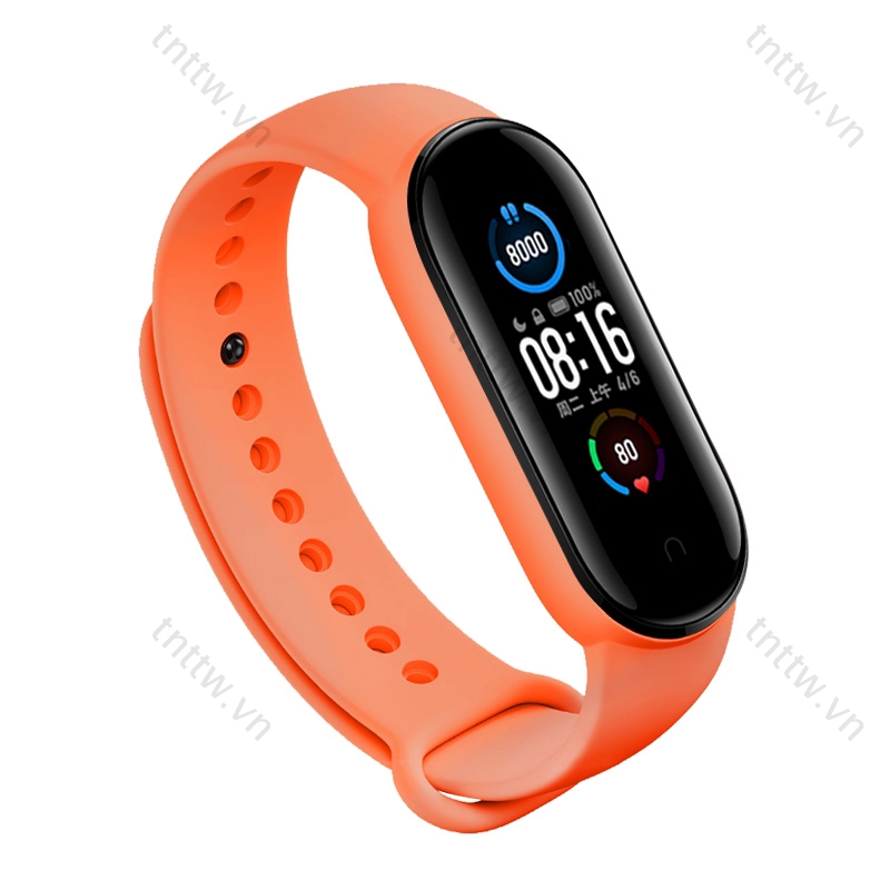 Dây đeo cao su Mi band 5, miband 6 chính hãng - dây đeo cao su thay thế mi band 6, miband 5 mi smart band 6 Dây Đeo Thay Thế Chất Liệu Silicon Màu Trơn Cho Xiaomi Mi Band 5  Band5 strap