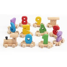 Đồ chơi đoàn tàu Gỗ chữ số 0 đến 9