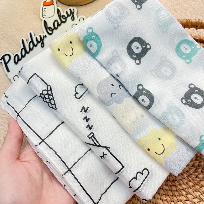 Set 10 khăn sữa sợi tre cao cấp Cordi Hàn Quốc mềm mại cho bé