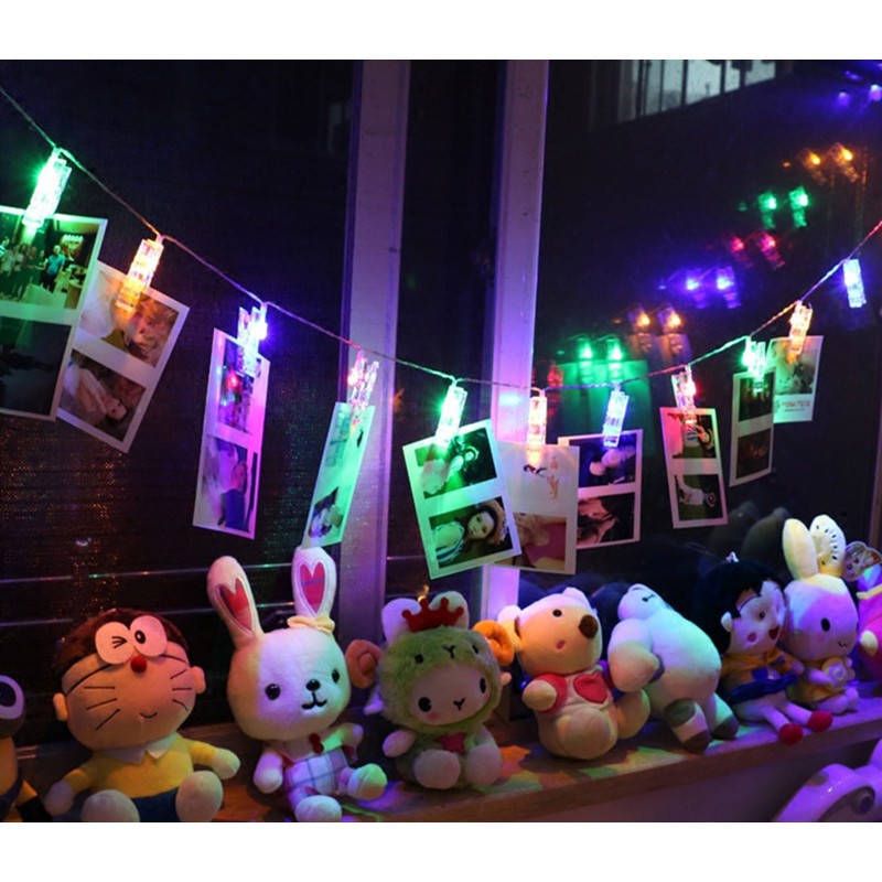 Photo clip LED light string