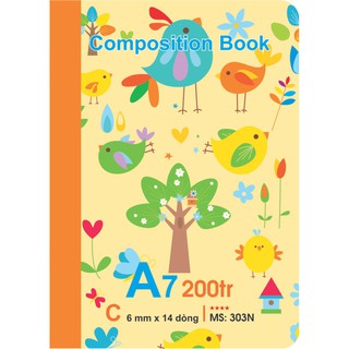 [sỉ ib] Sổ may Klong Composition Book khổ A7- 200 trang; MS 303