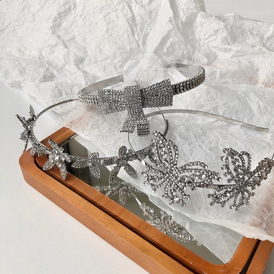 Băng Đô Kim Loại Đính Đá Phong Cách Hàn Quốc Cho Nữ