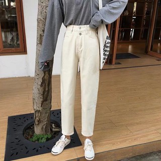 SẴN[Video SHOP QUAY + ẢNH THẬT] Quần Kaki Ống Rộng, Màu Be, Lưng Cao