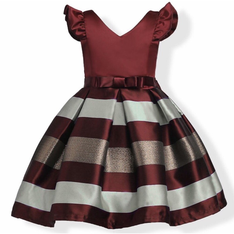 Đầm Công Chúa Kiểu Dáng Sát Nách, Cổ Tim vs Phối Nơ... Cho Bé Từ 02-07Tuổi.