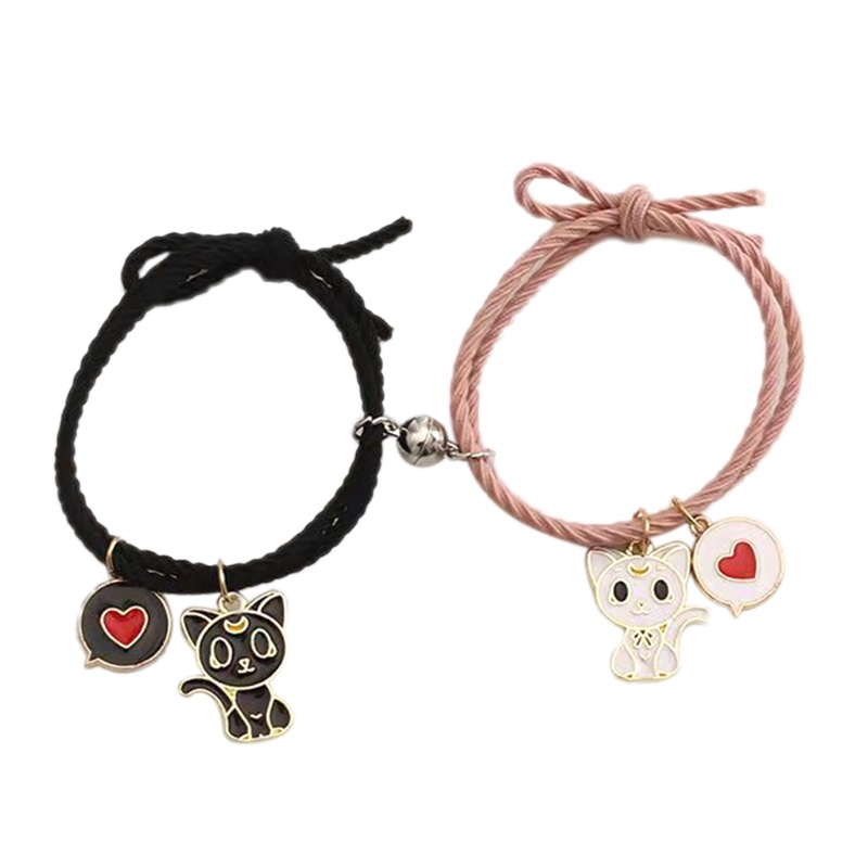 Set 2 Vòng Tay Dây Bện Từ Tính Thời Trang Cho Cặp Đôi