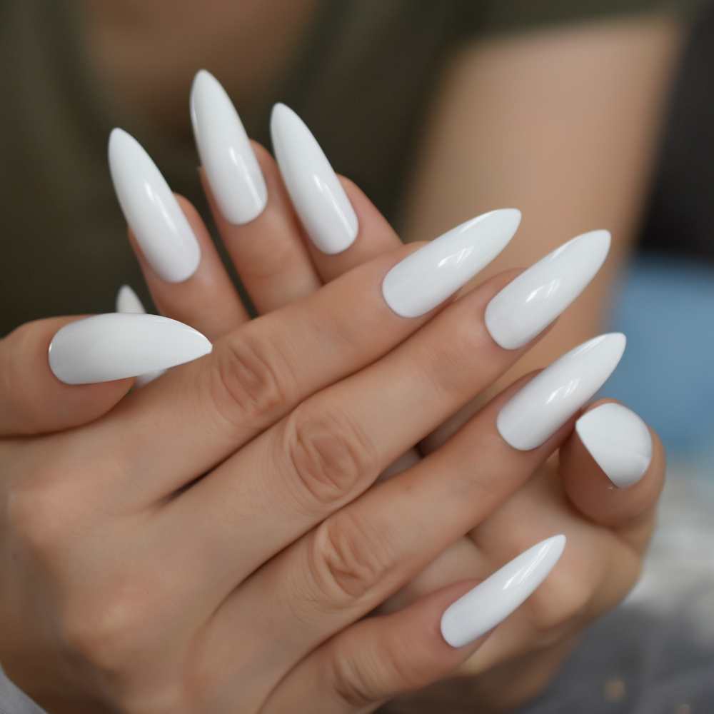 Bộ 24 móng tay giả dáng dài thiết kế sành điệu gợi cảm