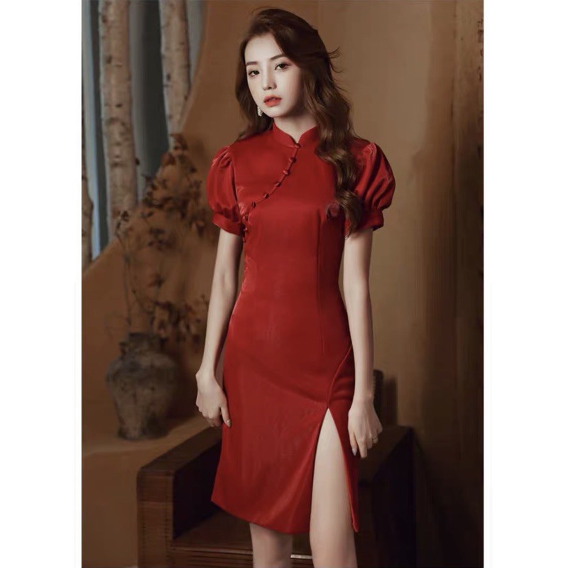ĐẦM TÀU ĐỎ NÚT BỌC