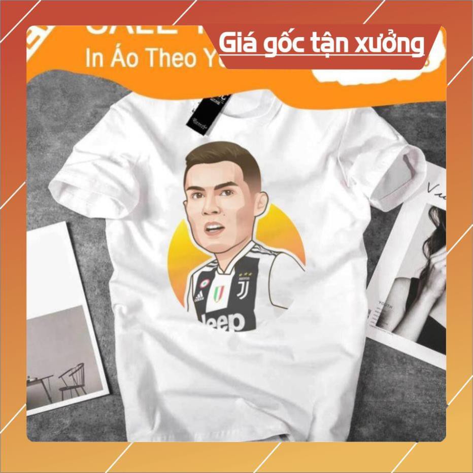 GIÁ TỐT -  Áo Thun Bóng Đá In Cầu Thủ Áo thun Hàn Quốc Unisex - Áo thun tay lỡ 587356  - chấti đẹp