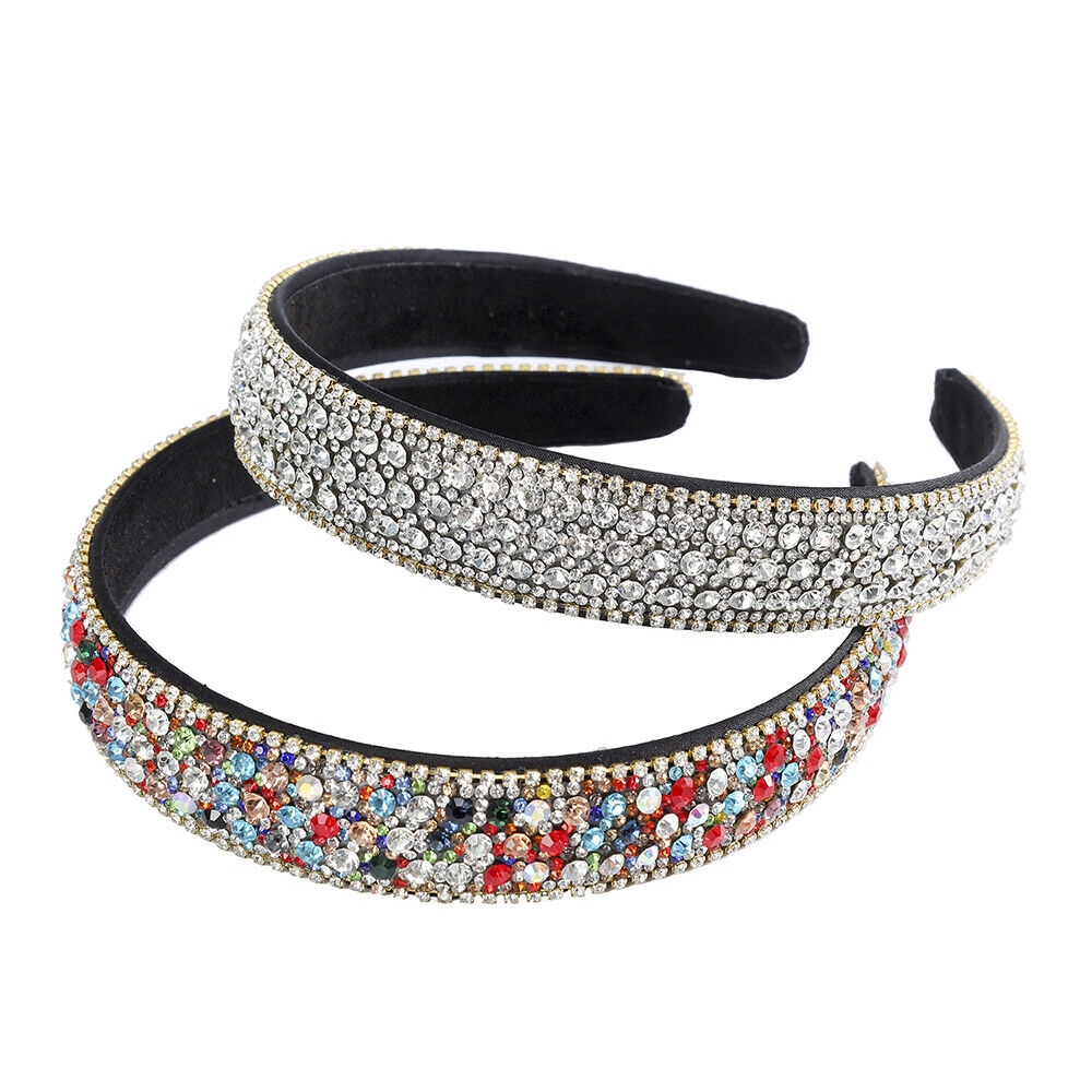 Băng đô cài tóc đính đá nhiều màu sắc/ màu bạc xinh xắn thời trang