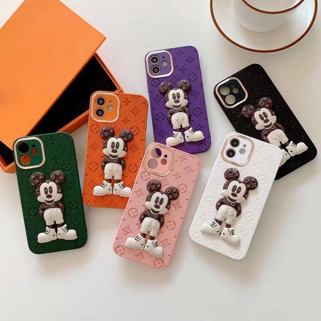 Ốp lưng iphone in hình eo vì mickey mạ viền camera 7plus 8plus X Xs max 11 11promax 12 12pro 12promax 13 13pro 13promax
