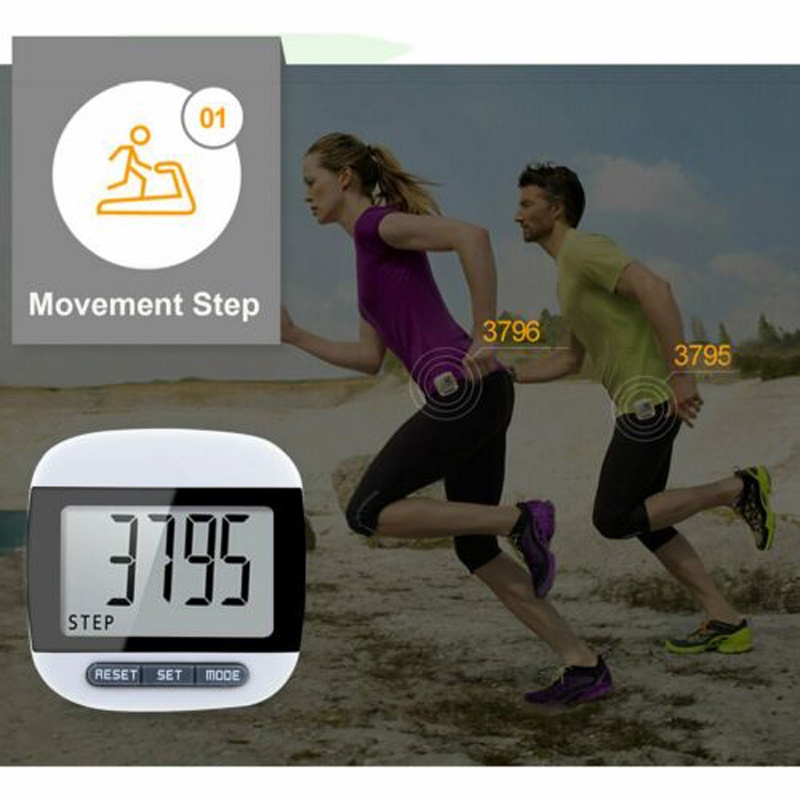 Mới Máy Đếm Bước Chân Chống Thấm Nước Màn Hình Lcd