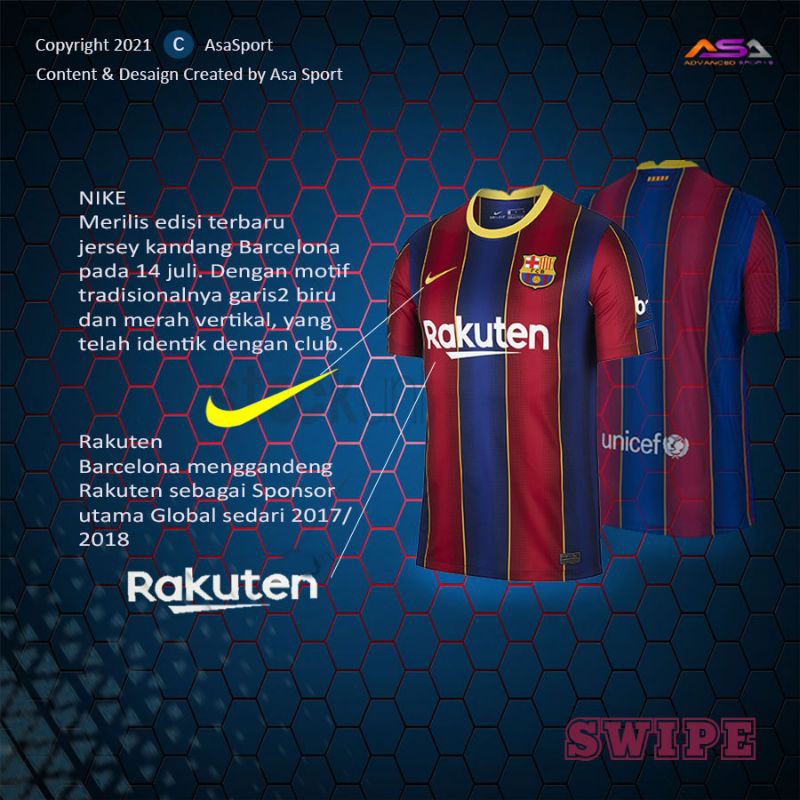 Áo Thun Jersey Ball Barca / Barcelona Home 2020 / 2021 100% Chính Hãng