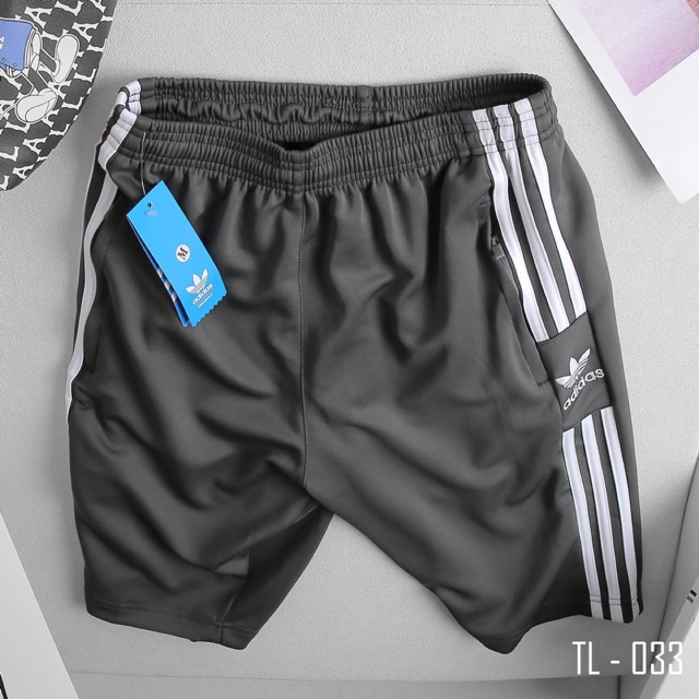 Quần short thun thể thao adidas dày dặn full 3 túi khoá