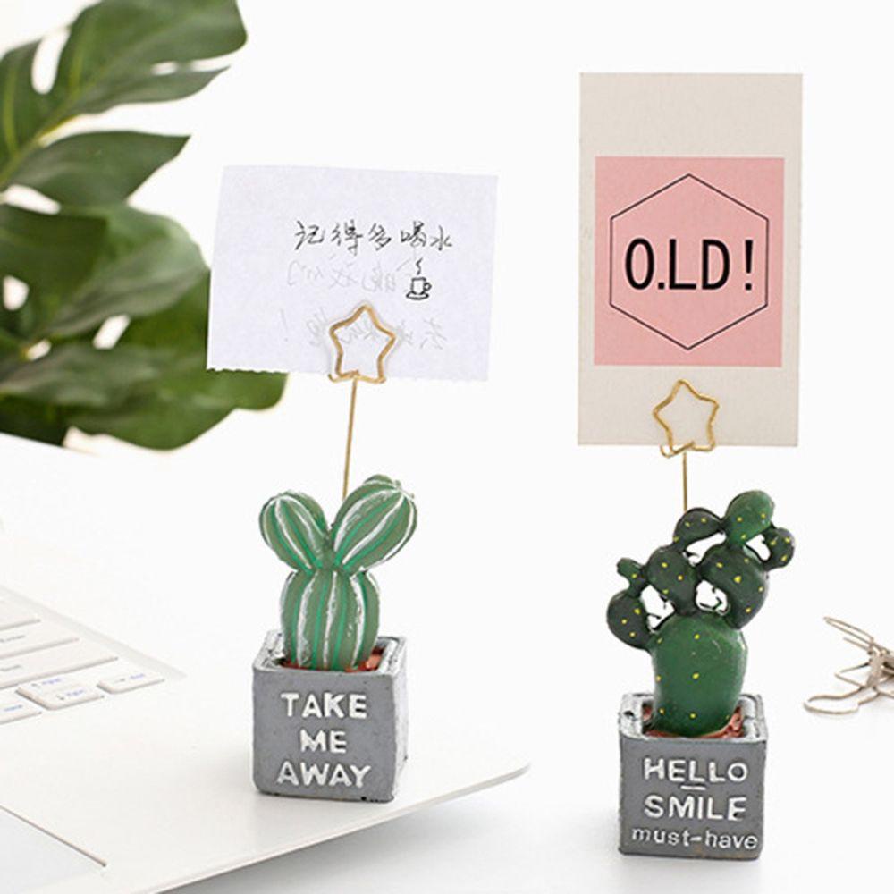 1 Chậu Cây Xương Rồng Giả Mini Dễ Thương Có Kẹp Gắn Ảnh Để Bàn Trang Trí Nhà Cửa