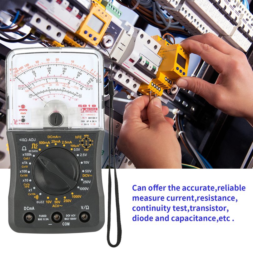 Đồng hồ vạn năng analog cầm tay mini đo điện áp AC/ DC dòng điện Ohm kiểm tra cầu chì/ diode