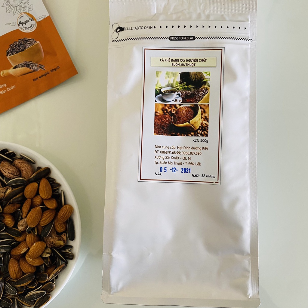 Cà phê nguyên chất rang mộc Buôn Ma Thuột (cafe hạt, cafe rang xay)  - Cafe mộc giảm cân, đậm đà, thơm ngon - Túi 500g | BigBuy360 - bigbuy360.vn