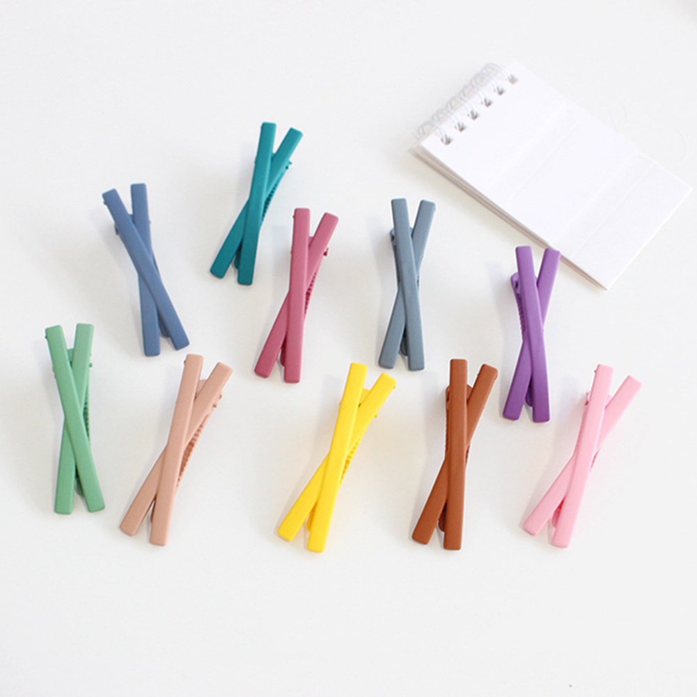 Kẹp Tóc Nhựa Màu Trơn Dễ Thương Cho Bé Gái