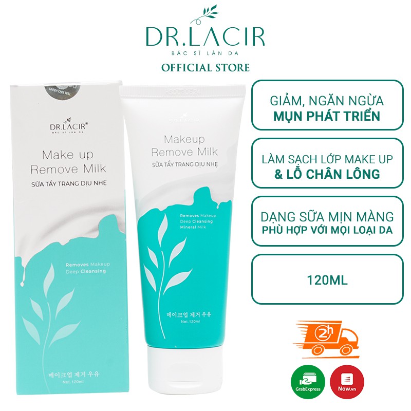 Sữa Tẩy Trang Dịu Nhẹ Lamer DrLacir Makeup Remove Milk 150ml - DR05
