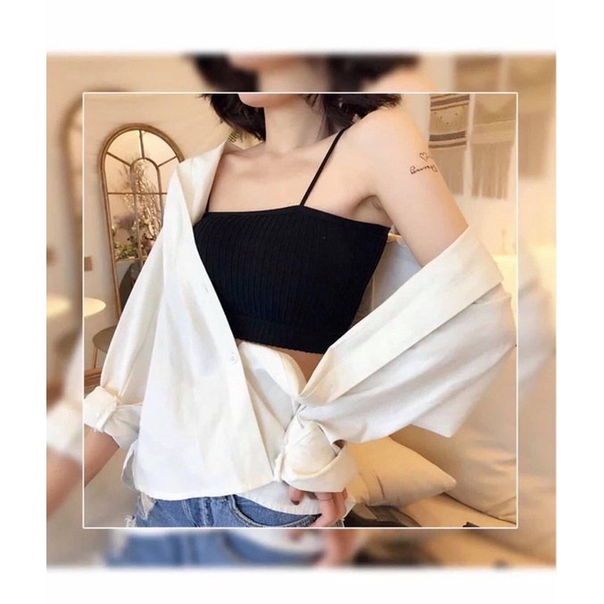 [VIDEO ẢNH THẬT] Áo Bra Gân Hot Trend Chất Đẹp Co Dãn- Áo Ngực Quây Tăm Ulzzang
