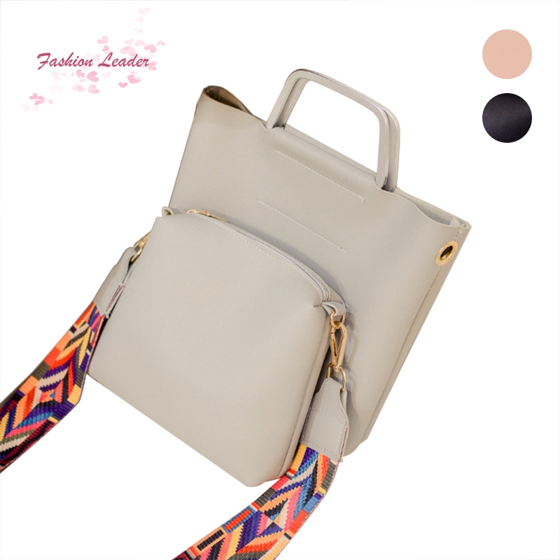 Bộ sản phẩm 2 túi và bóp kích thước lớn làm từ da PU