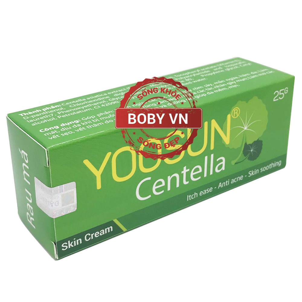 Yoosun Rau má - Ngừa mụn - Rôm sẩy - Mát da - Da đẹp mềm, mịn hơn - Boby (25g)