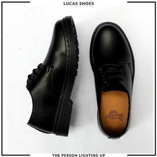 Giày Da Nam Nữ LC1461 All Black đế đen, đế cao 3.5cm, Phong cách lịch sự thanh lịch, trẻ trung, dễ phối