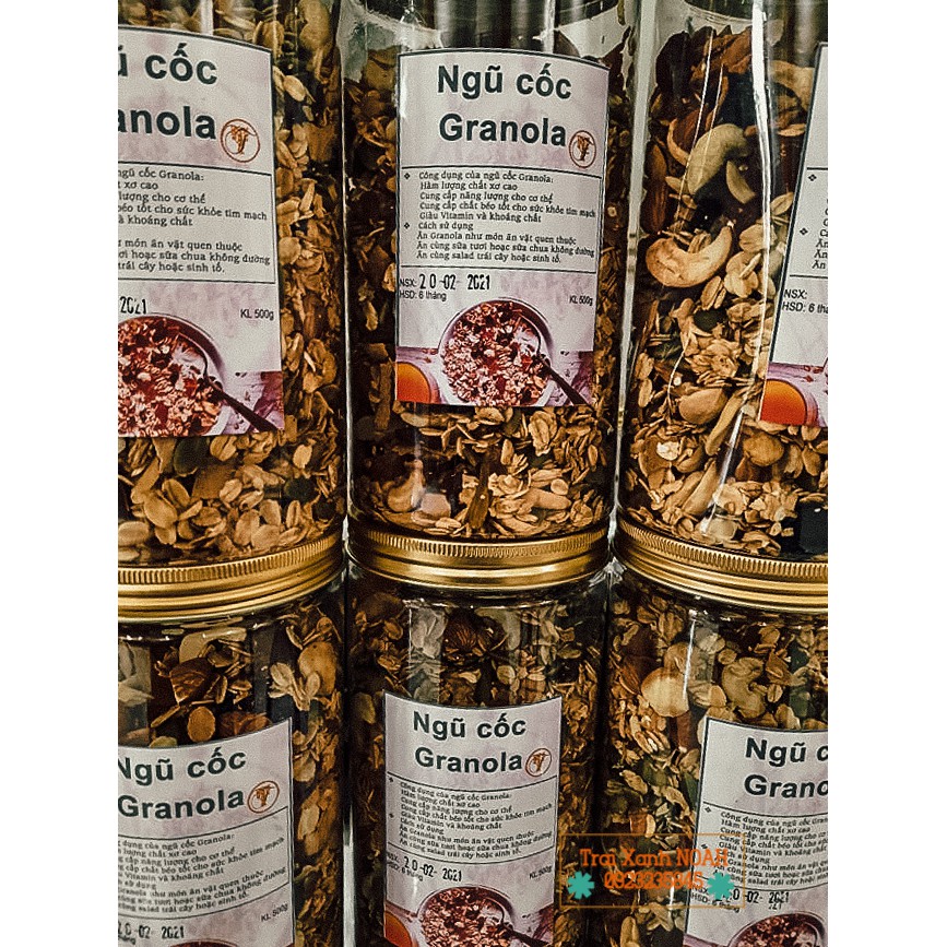Ngũ cốc hạt Đắc Lắc Tẩm mật ong Granola - chuyên giảm cân hộp 500g | BigBuy360 - bigbuy360.vn