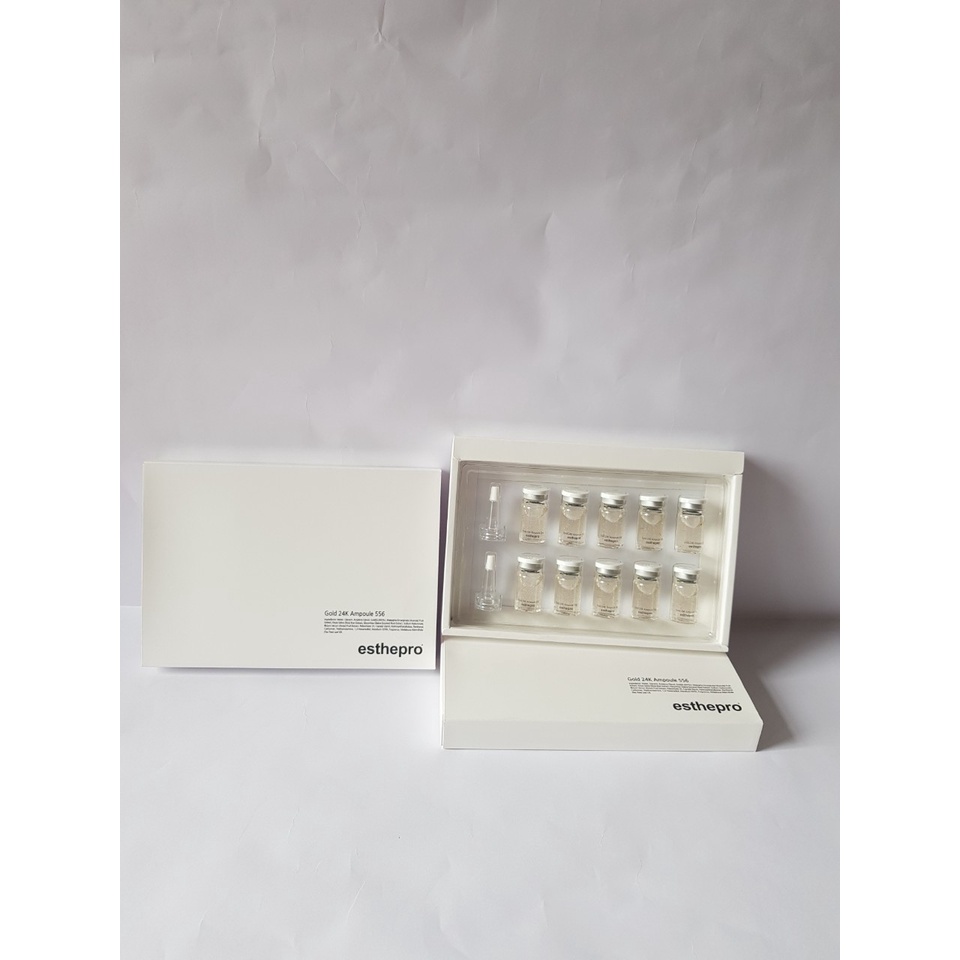Tế bào gốc ESTHEMAX  truyền trắng Gold 24k Ampoule 556 cấp ẩm, dưỡng trắng da