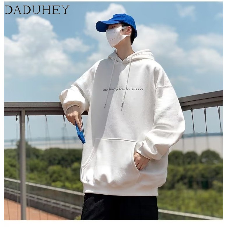 DaDuHey European and American Letters Printed All-Matching Long-Sleeved T-shirt Men's Autumn Thin High Street Fashionable Ins round Neck Bottoming Shirt