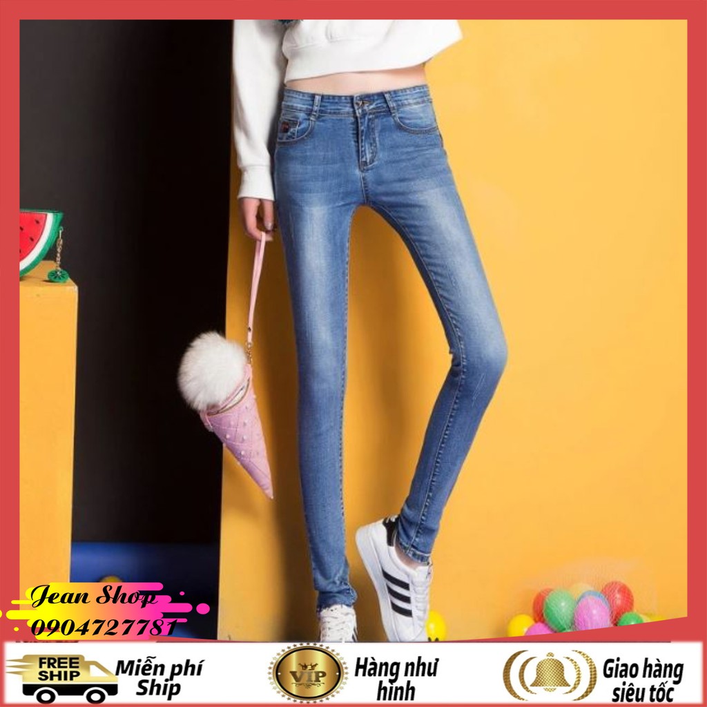 Quần nữ giá rẻ 🍎FREE SHIP🍎Giảm 10K Nhập [QUAN JEAN]  Quần Jean Ống Bó Unisex