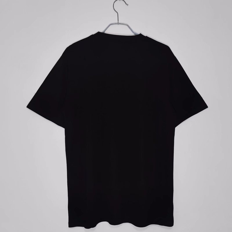Áo Đồng Phục Bóng Đá Tay Ngắn Màu Trắng Đen Size S-XXL Thời Trang 2020 Cao Cấp