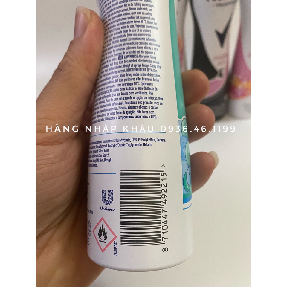 xịt khử mùi toàn thân Rexona nữ  48h