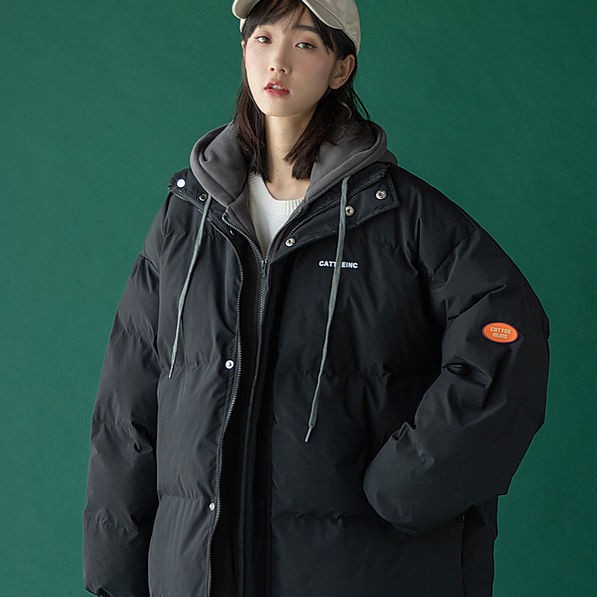 Áo Phao Dáng Rộng Giả Hai Lớp Thời Trang Phong Cách Hàn Quốc Cho Nữ | BigBuy360 - bigbuy360.vn