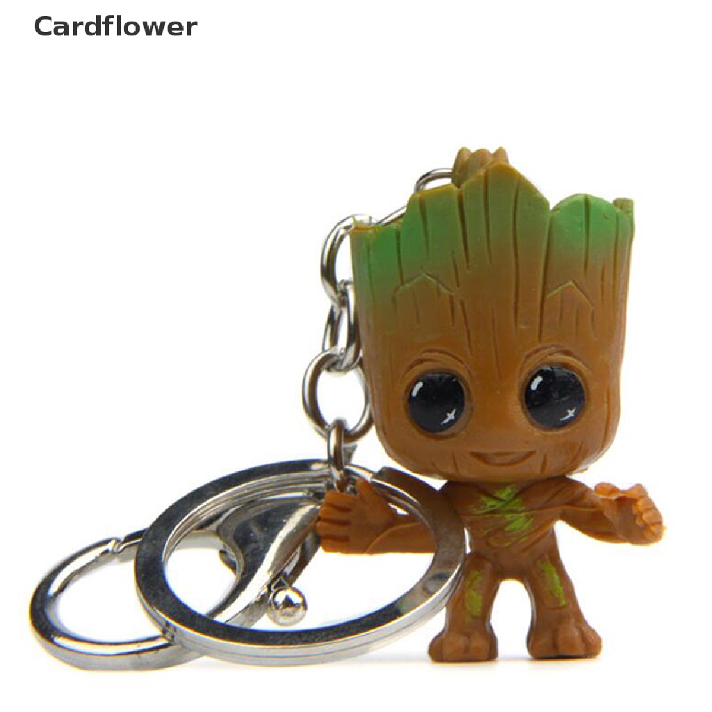 &lt; Cardflower &gt; Móc Khóa Xe Hơi / Móc Chìa Khóa Hình Nhân Vật Groot Phim Guardians of Galaxy