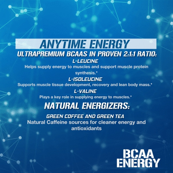 EVL BCAA ENERGY - PHỤC HỒI CƠ BẮP, BỔ SUNG CAFFEINE (30 LẦN DÙNG)