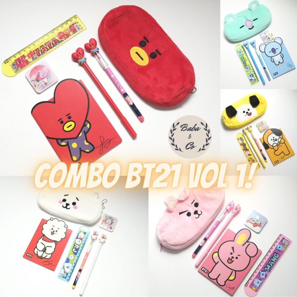 Bộ Dụng Cụ Học Tập In Hình Nhân Vật Bt21 Bts Kpop