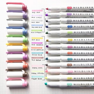 BÚT ĐÁNH DẤU HIGHTLIGHT ZEBRA MIDLINER 2 ĐẦU CHÍNH HÃNG - CÂY LẺ (P1)