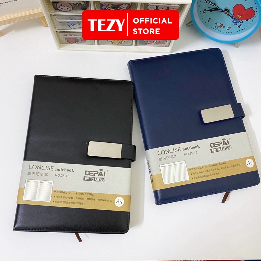 Số tay da ghi chép Notebook A5 DEPAI - kẻ ngang 100 trang -  A2515