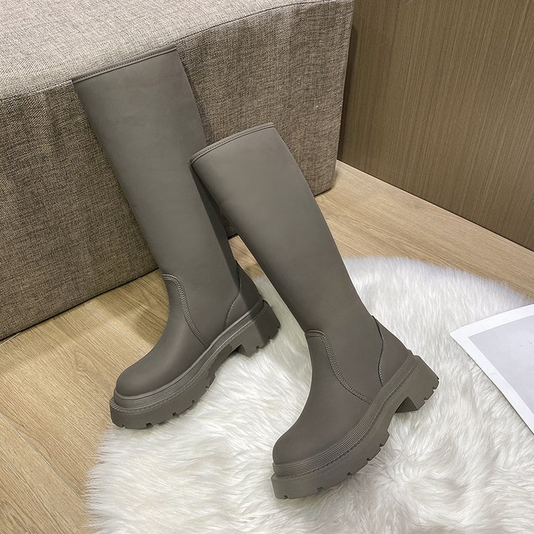 Giày bốt cao gót mũi tròn kiểu dáng hợp mốt thời trang thoải mái | BigBuy360 - bigbuy360.vn