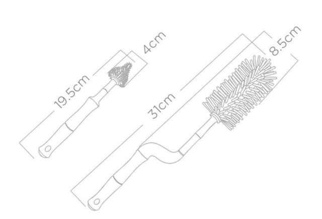 Bộ cọ rửa bình và núm ti silicon cao cấp