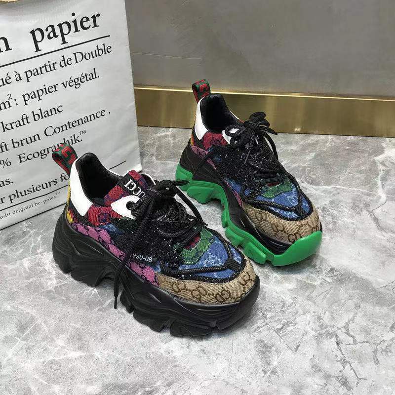 Giày thể thao đế dày tăng chiều cao thiết kế mới năng động thời trang mùa xuân dành cho nữ