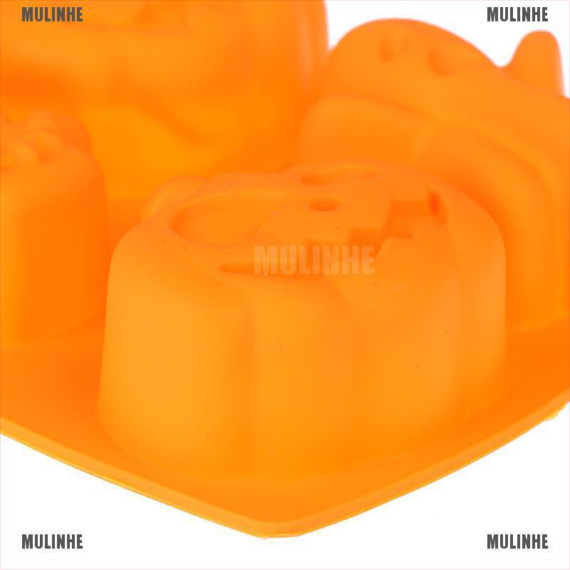 Khuôn silicone làm bánh kẹo hình quả bí ngô Halloween dễ thương