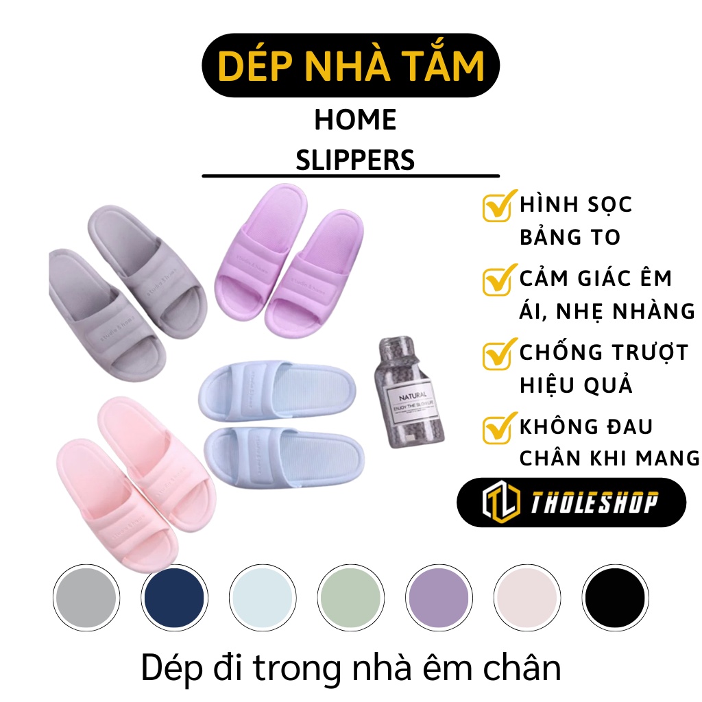 Dép Đi Trong Nhà - Dép Nam Nữ Mang Nhà Tắm, Văn Phòng, Studio Sọc Bản To 7272