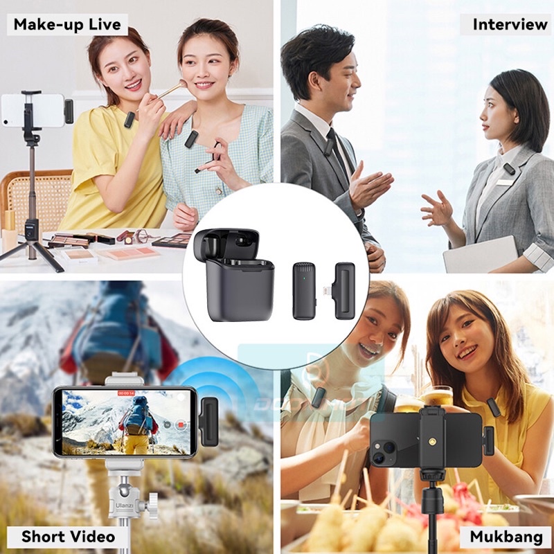 Micro thu âm không dây Ulanzi J12 (2 Phát 1 Nhận)