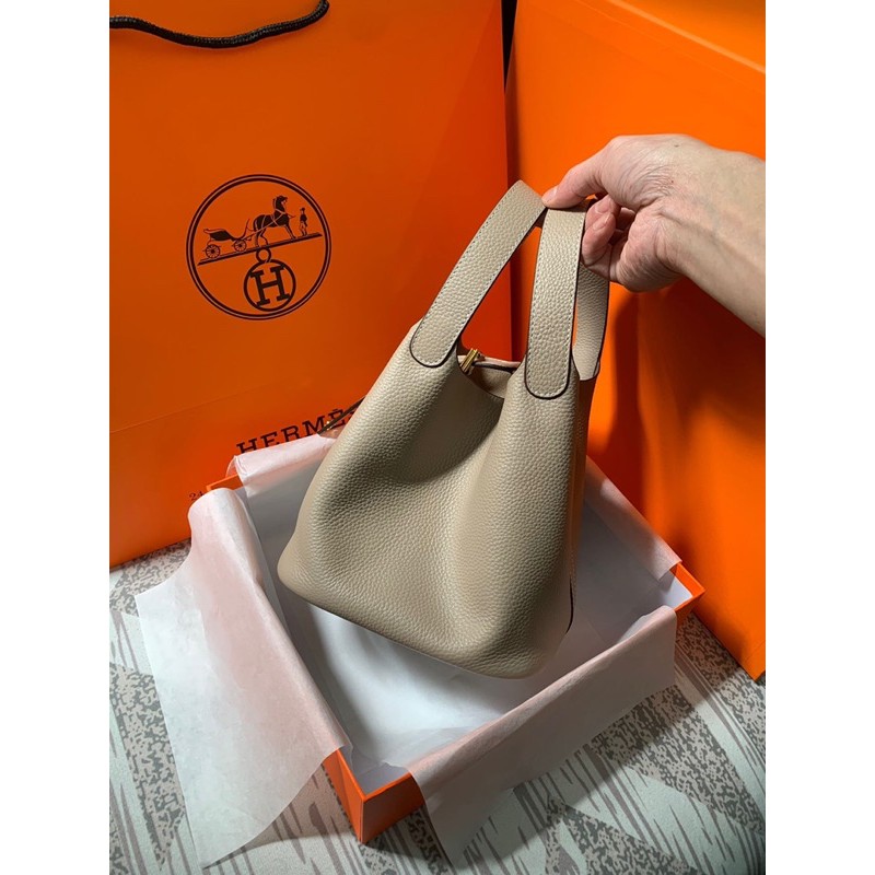 Túi xách nữ Hermes Picotin lock size 18 da thật cao cấp
