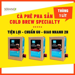 Cà phê chiết xuất lạnh cold brew nguyên chất pha sẵn uống liền New Brew dòng Specialty 1 lít, đóng gói vô trùng