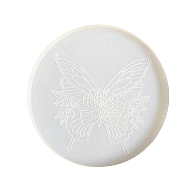 Sa Khuôn Silicon Làm Đế Lót Ly Họa Tiết Bươm Bướm DIY
