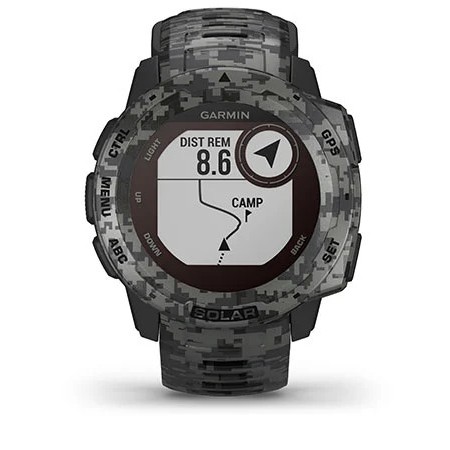 Đồng hồ thông minh GARMIN Instinct Solar, Phiên bản Camo, Đồng hồ GPS, Họa tiết Camo Xám Graphite, SEA- Hàng Chính Hãng